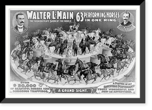 Vintage Americana Print - Walter L-Main - 63 Performing horses in one