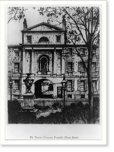 Historic Photo Print - Boston - The Tontine Crescent, Franklin Place