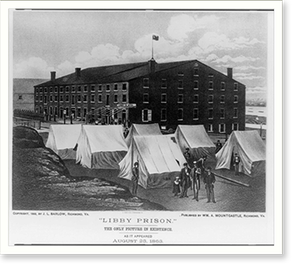Vintage Americana Print - Libby prison - Framed Wall Art Gift Idea