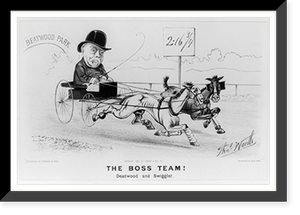 Historic Framed Print, The Boss team!: Deadwood and Swiggler,  17-7/8" x 21-7/8"