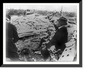 Historic Framed Print, [Georges Clemenceau at the Somme Front],  17-7/8" x 21-7/8"