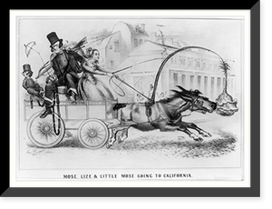 Historic Framed Print, Mose, Lize, & Little Mose going to California,  17-7/8" x 21-7/8"