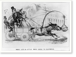 Historic Photo Print - Mose, Lize, & Little Mose going to California