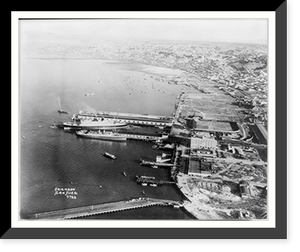 Historic Framed Print, Str. California docking at San Diego, Calif.,  17-7/8" x 21-7/8"