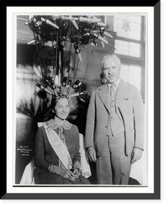 Historic Framed Print, Miss America receives a permanent wave"",  17-7/8" x 21-7/8"