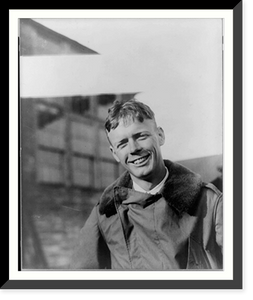 Historic Framed Print, Charles A. Lindbergh - 3,  17-7/8" x 21-7/8"