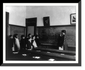 Historic Framed Print, [Carlisle Indian School, Carlisle, Pa. Classroom scene],  17-7/8" x 21-7/8"