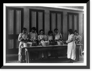 Historic Framed Print, [Carlisle Indian School, Carlisle, Pa. Cooking class],  17-7/8" x 21-7/8"