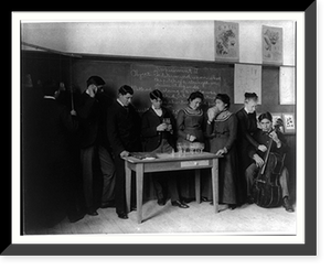 Historic Framed Print, [Carlisle Indian School, Carlisle, Pa. Classroom experiment in physics],  17-7/8" x 21-7/8"