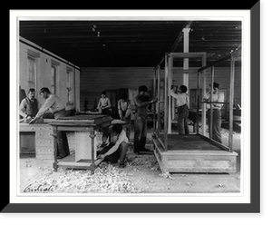 Historic Framed Print, [Furniture building shop, Carlisle Indian School, Carlisle, Pennsylvania],  17-7/8" x 21-7/8"
