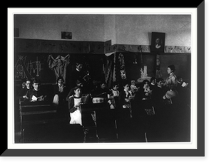 Historic Framed Print, [Carlisle Indian School, Carlisle, Pa. Class in session],  17-7/8" x 21-7/8"