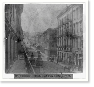 Antique City View - San Francisco - Sacramento Street
