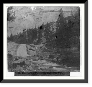 Historic Framed Print, The Cascade Fall, Little Yosemite Valley, Mariposa County,  17-7/8" x 21-7/8"