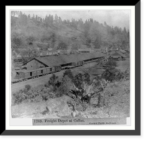 Freight Depot at Colfax - Central Pacific Railroad, Vintage Wall Art