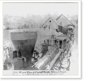 Historic Railroad - Railroads & Depots - Winter view at Central Pacific