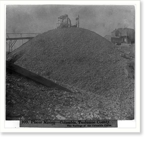 Vintage Americana Print - Placer Mining - Vintage Wall Art Gift