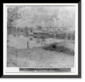 Lindsay Point and Slough, Stockton, San Joaquin County, Antique Wall Art