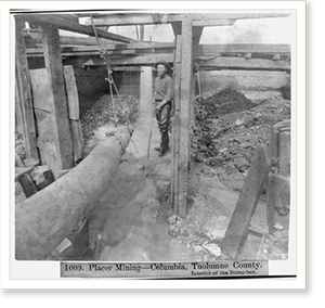 Antique Architecture - Placer Mining - Historic Wall Art Gift