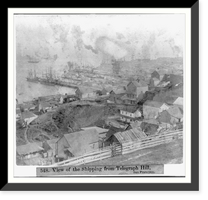 View of the Shipping from Telegraph Hill, San Francisco, Vintage Print
