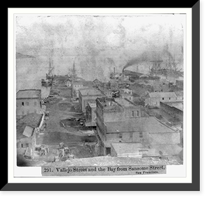 Vallejo Street and the Bay from Sansome Street, San Francisco, Vintage Poster