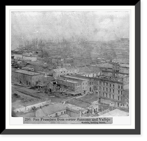 San Francisco from corner Sansome and Vallejo, looking South, Vintage Poster