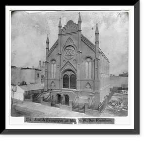 Historic Street Photo - San Francisco - Jewish Synagogue on Mason Street