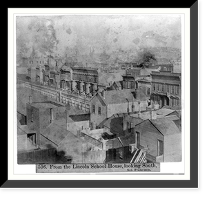 From the Lincoln School House, looking South, San Francisco, Historic Print