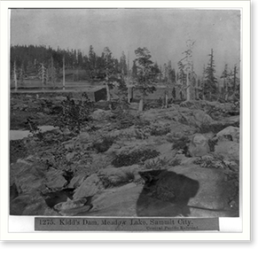 Antique Railway Print - Railroads & Depots - Kidd's Dam Meadow lake