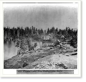 Antique Scenic Print - Crystal Lake - From Hieroglyphic Rocks