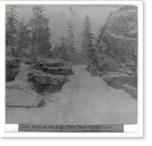 Antique Railway Print - Railroads & Depots - Falls on the Yuba River
