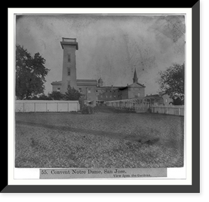 Convent Notre Dame, San Jose, View from the Gardens, Antique Poster