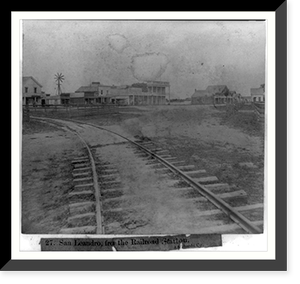 San Leandro, from the Railroad station, Alameda County Classic, Vintage Print