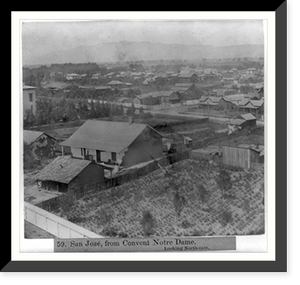 San Jos&eacute;, from Convent Notre Dame. Looking northeast, Vintage Print