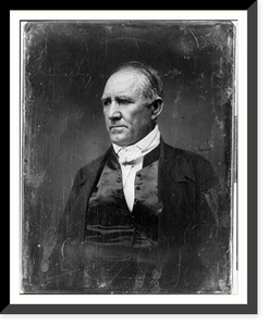 Historic Framed Print, [Sam Houston, half-length portrait, three-quarters to the left, in civilian dress, clean shaven],  17-7/8" x 21-7/8"