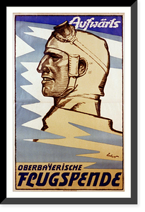 Historic Framed Print, Aufwaumlrts Oberbayerische Flugspende. Erler.,  17-7/8" x 21-7/8"