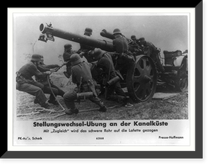 Historic Framed Print, Stellungswechsel-&Uuml;bung an der Kanalk&uuml;ste,  17-7/8" x 21-7/8"
