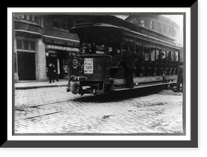 Historic Framed Print, Flipping Cars." Location: Boston,  Massachusetts.",  17-7/8" x 21-7/8"