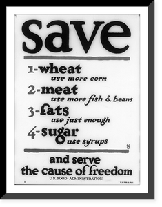 Historic Framed Print, Save [...] and serve the cause of freedom.fgc ; The W. F. Powers Co. Litho., N.Y.,  17-7/8" x 21-7/8"