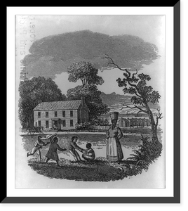 Historic Framed Print, Slave scene,  17-7/8" x 21-7/8"