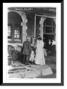 Historic Framed Print, [Immigrant family at Ellis Island. New York City. March 1917],  17-7/8" x 21-7/8"