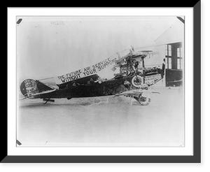 U.S. Army Air Service float displayed in Fiesta Parade at San Antonio, Texas. Dilapidated antique airplane with banner: The future Air Service without your support." 1921?" Timeless Wall Art Prin