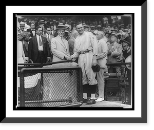 Black & White Photo - President Coolidge shaking hands with Walter