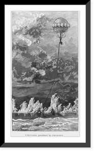 Projet d'une travers&eacute;e du pole Nord en ballon.Poyet. - 2, Vintage Print