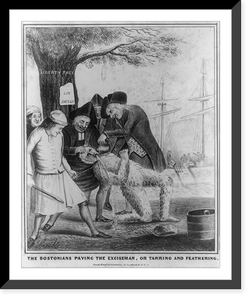 Historic Framed Print, The Bostonians paying the exciseman, or tarring and feathering,  17-7/8" x 21-7/8"