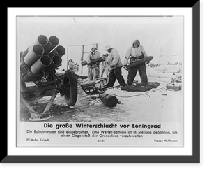 Historic Framed Print, Die grosse Winterschlacht vor Leningrad,  17-7/8" x 21-7/8"