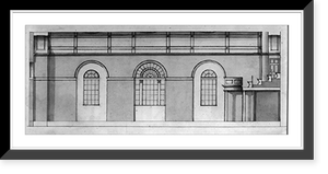 Church (Unitarian Church"), D Street and 6th Street, Washington, D.C. Longitudinal section showing vault", Antique Poster
