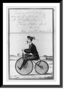 Historic Framed Print, Velocipede,  17-7/8" x 21-7/8"