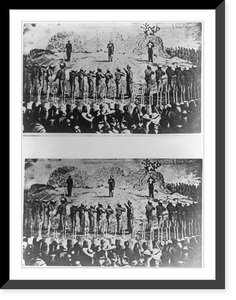 Execution of Emperor Maximilian of Mexico, General Miguel Miram&oacute;n, and General Tom&aacute;s Mejia by firing squad, Historic Reproduction