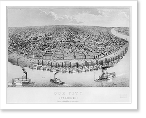 Vintage Americana Print - St. Louis - Our city, (Mo.).lith (1)