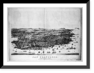 San Francisco. Bird's-eye view.drawn & lithographed by C.B. Gifford, Antique Print